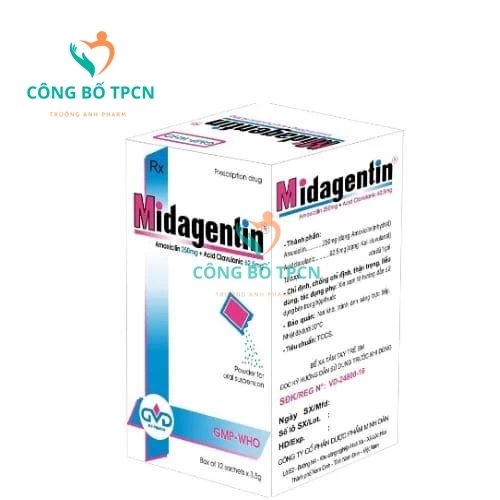 Midagentin 250/62,5 MD Pharco (bột) - Thuốc điều trị đường hô hấp hiệu quả